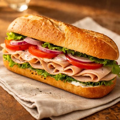 火鸡法棍三明治