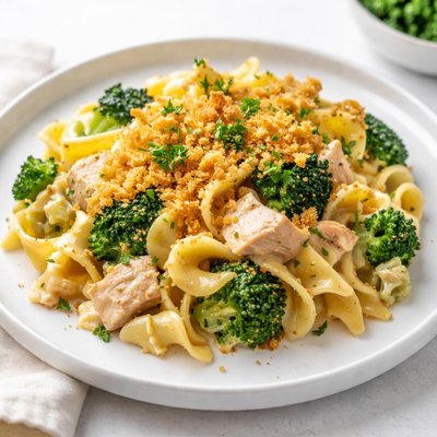 Turkey bricollli noodle casserole