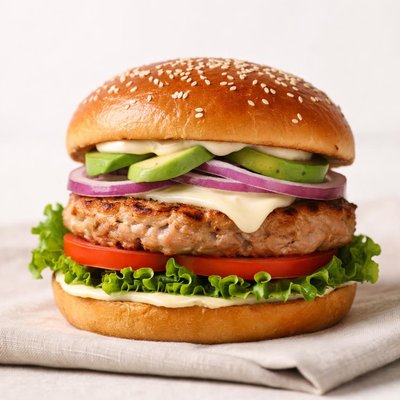 Turkey burger sandwich