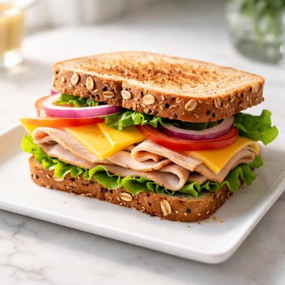 Turkey cheddar sandwich