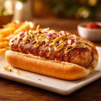 Turkey cheese brat