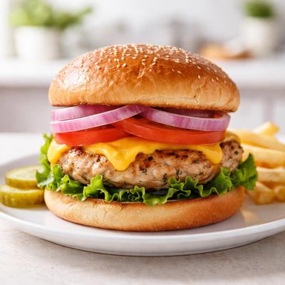 Turkey cheeseburger
