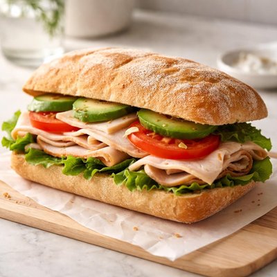 Turkey ciabatta sandwich