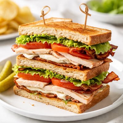 Turkey club sandwich
