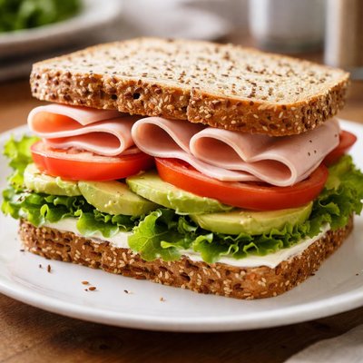 Turkey ham sandwich