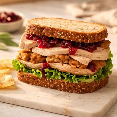 Turkey holiday sandwich