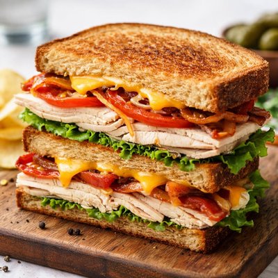 Turkey melt on wheat