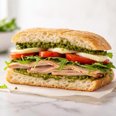 Turkey pesto sandwich