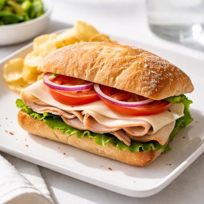 Turkey provolone sandwich