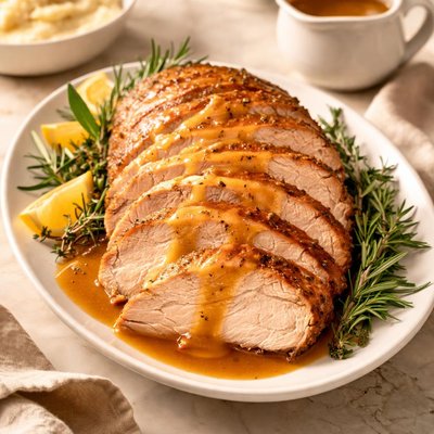 Turkey roast with gravy