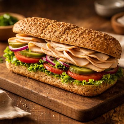 Sandwich de pavo de Subway con pan integral