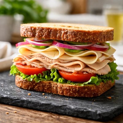 Turkey sandwich rye bread