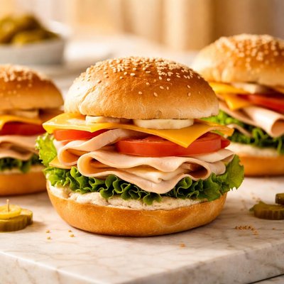 Turkey sandwich slider