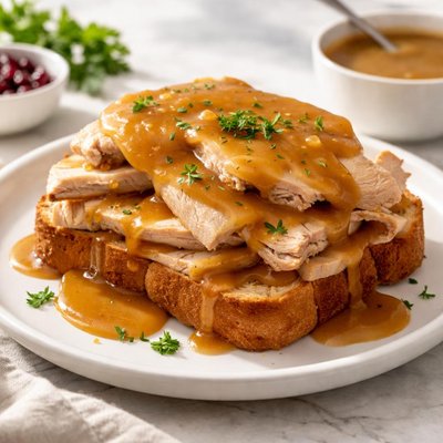 Turkey sandwich with gravy