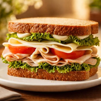 Turkey swiss sandwich  on wheat