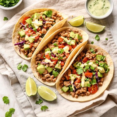 Turkey tacos w almond flour wrap