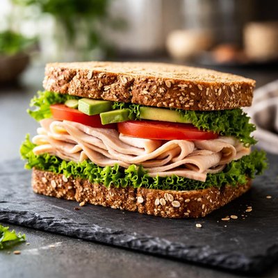 Turkey wheat sandwich
