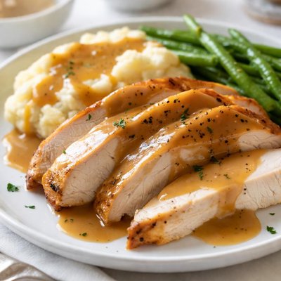 Turkey with gravy