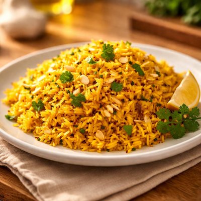 Turmeric basmati rice