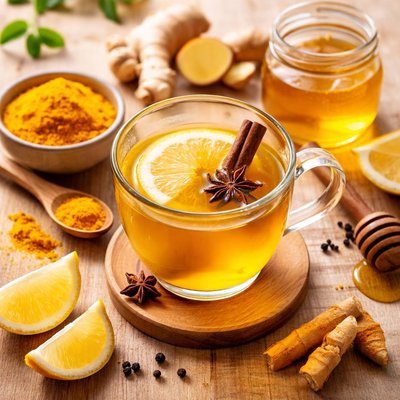 Turmeric tea with honey