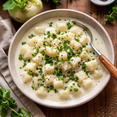 Turnip cabbage with cream
