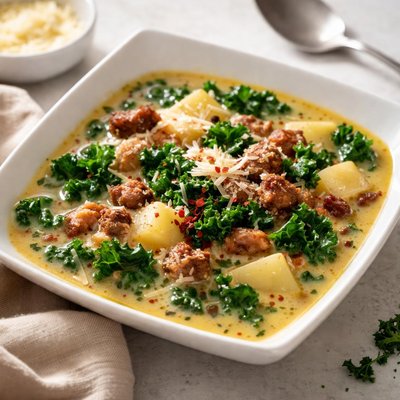 Tuscan soup with sausage and kale