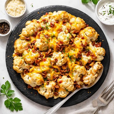 Twice baked cauliflower
