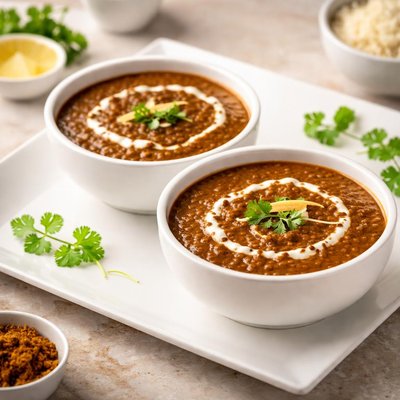 Two  bowls of dal makhani