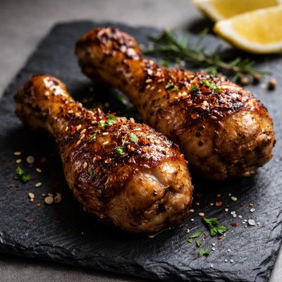 Two chicken drumstick