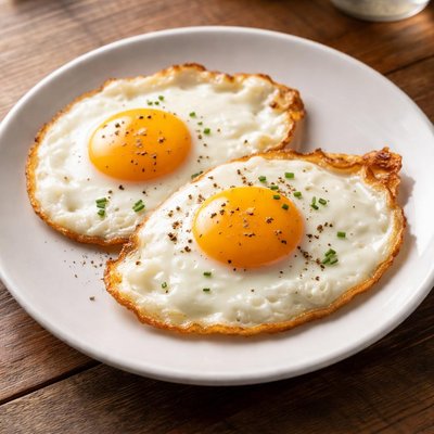 Dois ovos fritos