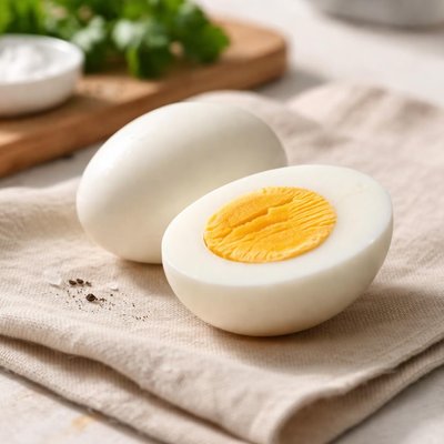 Two hard boiled eggs