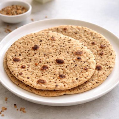 Two multigrain rotis