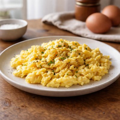 Two scramble eggs