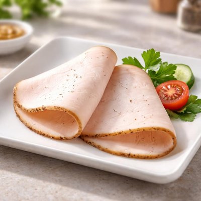 due fette di carne di pollo gastronomia