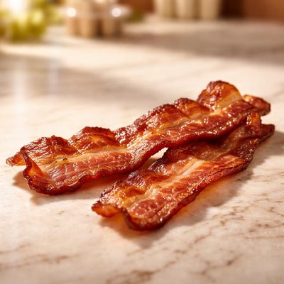 Two slices of bacon
