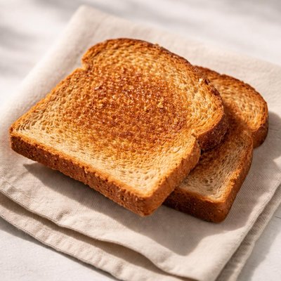 Two slices of wheat toast