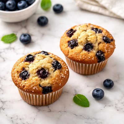 两个小蓝莓玛芬