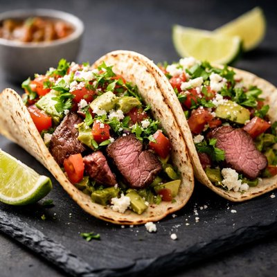 Two steak tacos