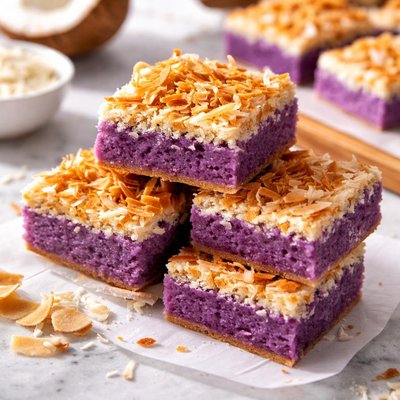 Ube coconut bar