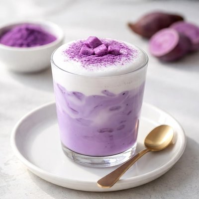 Ube latte