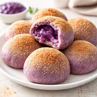 Ube pandesal