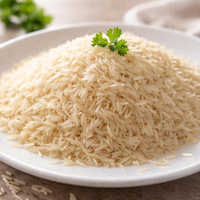 Uncooked basmati rice