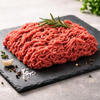 Uncooked beef mince