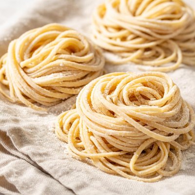 Uncooked homemade noodles