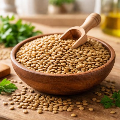 Uncooked lentils