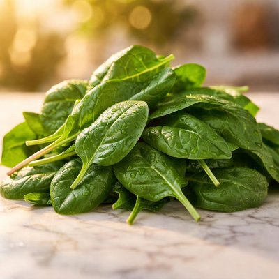 Uncooked spinach