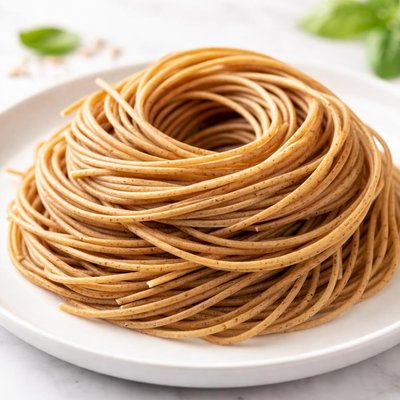 Uncooked whole wheat pasta