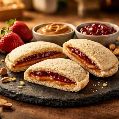 Uncrustable sandwich peanut butter and jelly