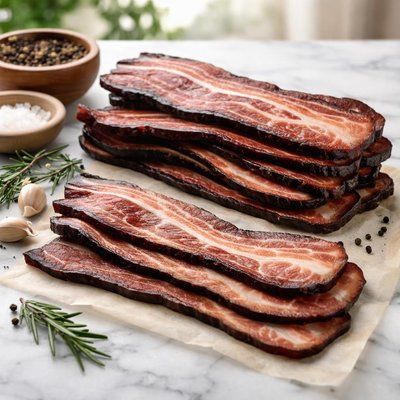 Uncured black bacon