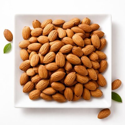 Unpeeled raw almonds